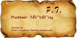 Puchner Tétény névjegykártya